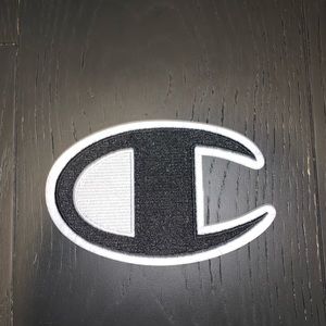 Large champion iron on patch